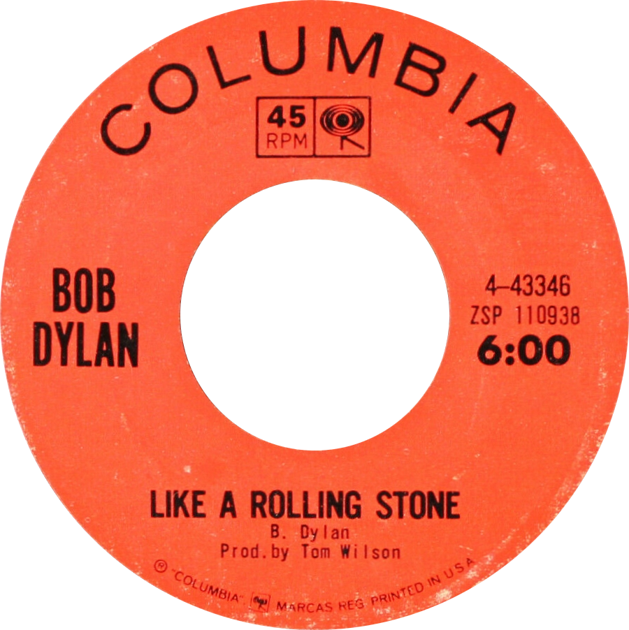 Bob Dylan – "Like a Rolling Stone" (1965) 1 Like a Rolling Stone Bob Dylan single cover 1965