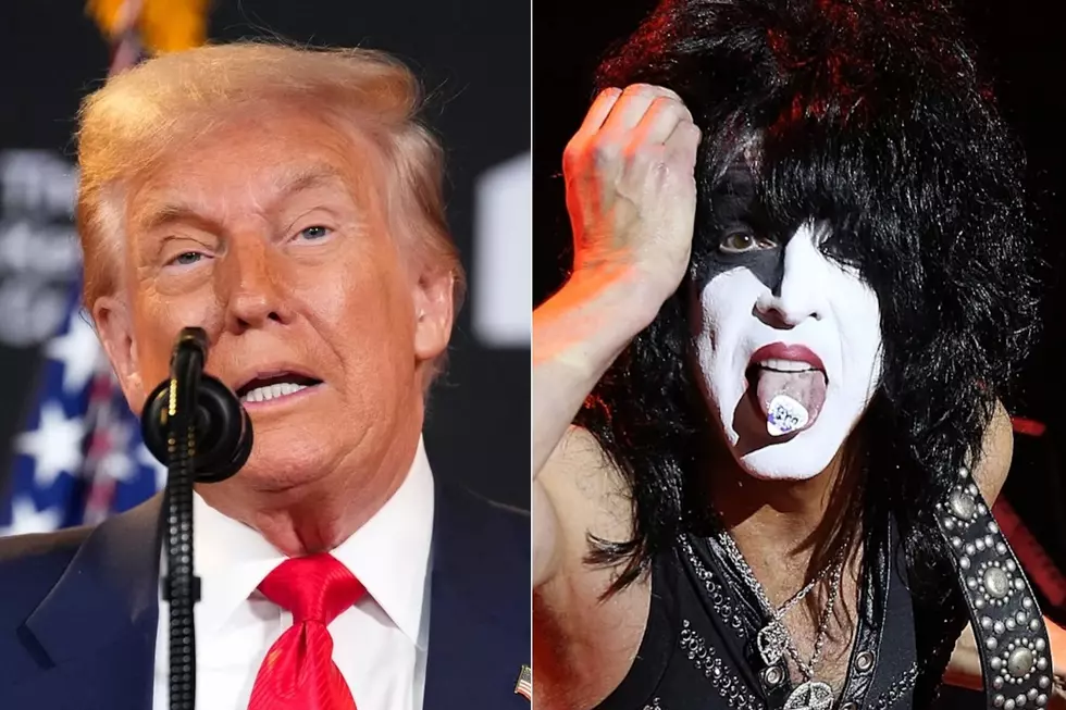 Donald Trump and Paul Stanley of Kiss pictured ahead of the Kiss Kennedy Center Honors ceremony.