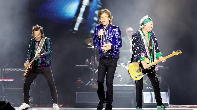 The Rolling Stones perform live on stage promoting their Pressed and Poured Set.