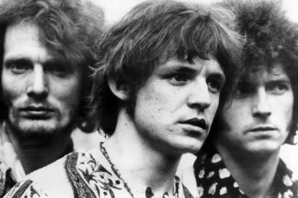 Members of Cream - The Original Power Trio (1960s) - Classic Rock Artists Members of Cream - Eric Clapton, Jack Bruce, and Ginger Baker in a black and white promotional photograph from the 1960s.