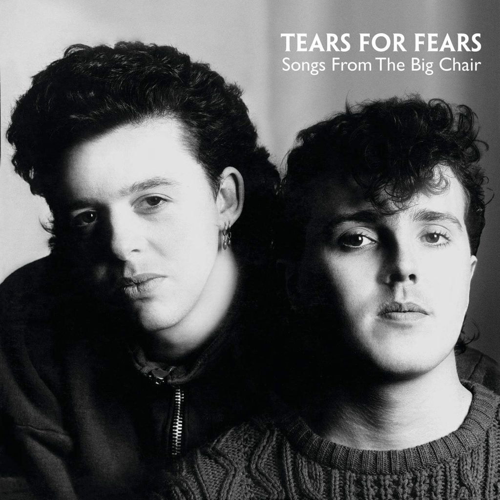 Tears for Fears - Songs From The Big Chair Album Cover - Classic Rock Artists Tears for Fears Songs From The Big Chair album cover featuring black and white portrait of Roland Orzabal and Curt Smith.