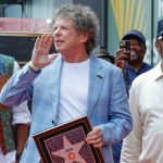 War Why Can't We Be Friends Playing For Change members Lonnie Jordan Lee Oskar Howard E Scott at Hollywood Walk of Fame ceremony.