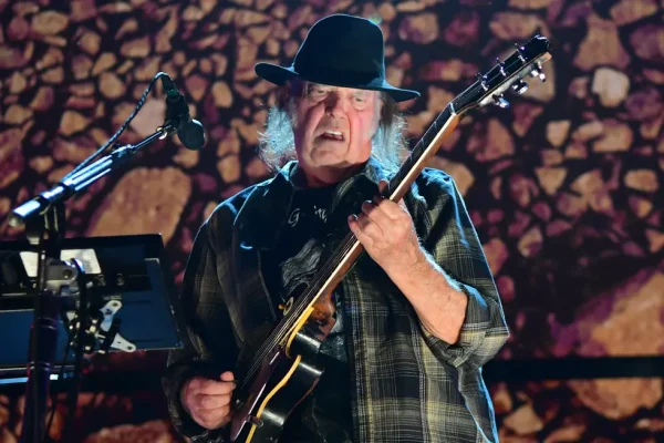 Neil Young performing live