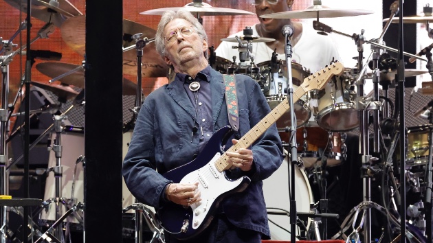Eric Clapton Sandringham concert announcement shows guitar legend performing live with Stratocaster