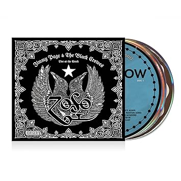 Live at the Greek by Jimmy Page and The Black Crowes 3-disc album set featuring ornate Zeppelin-inspired cover art