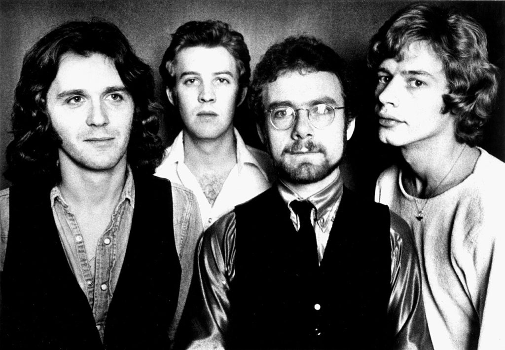 Members of King Crimson performing live in 1974