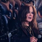 Ozzy Osbourne working class hero seated on throne at Rock and Roll Hall of Fame induction ceremony 2024.