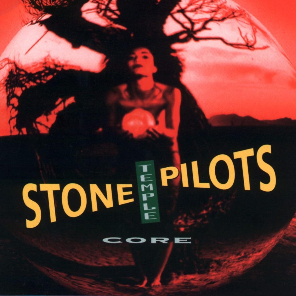 Stone Temple Pilots Core album cover with red-tinted silhouette imagery
