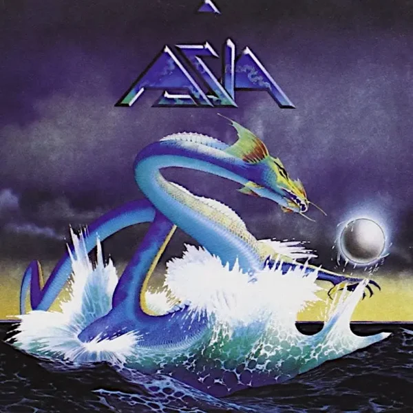 Asia Band – Self-Titled Debut Album (1982) | Geffen Records Asia band debut album cover featuring the iconic Roger Dean dragon artwork from 1982