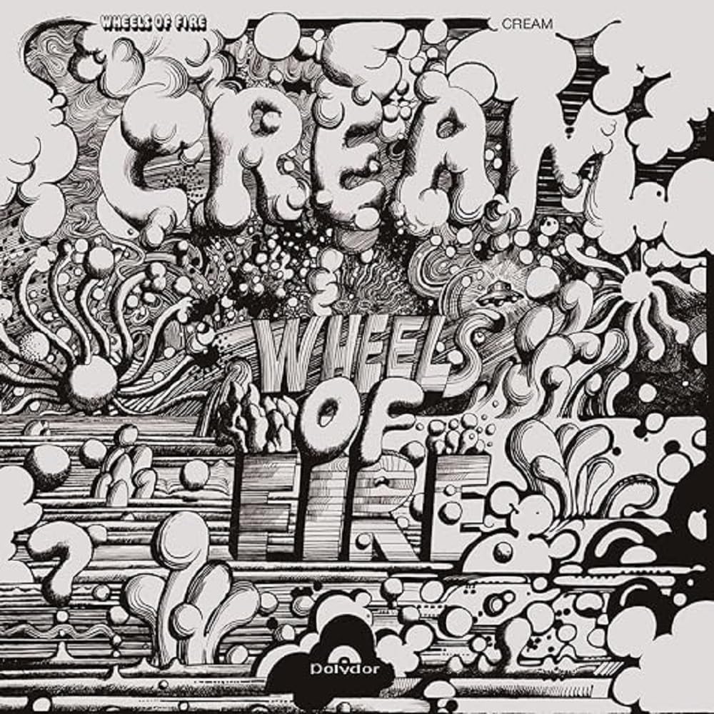 Cream Wheels of Fire: The Double-Album Psych-Rock Masterpiece 2 The iconic silver psychedelic cover of Cream Wheels of Fire.