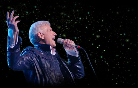 Dennis DeYoung performing live on stage as the legendary lead vocalist and keyboardist of Styx