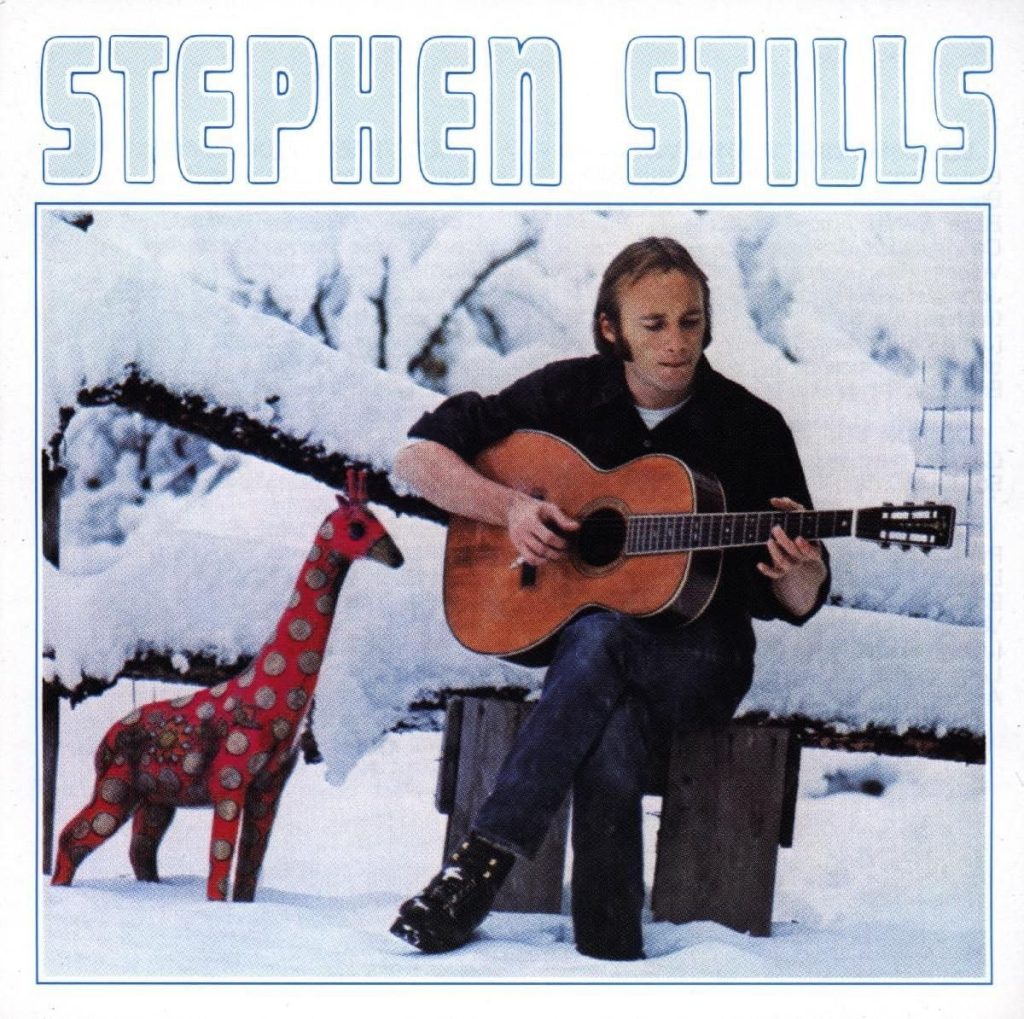 Stephen Stills Stephen Stills album cover featuring the artist in black and white portrait from his 1970 debut solo album