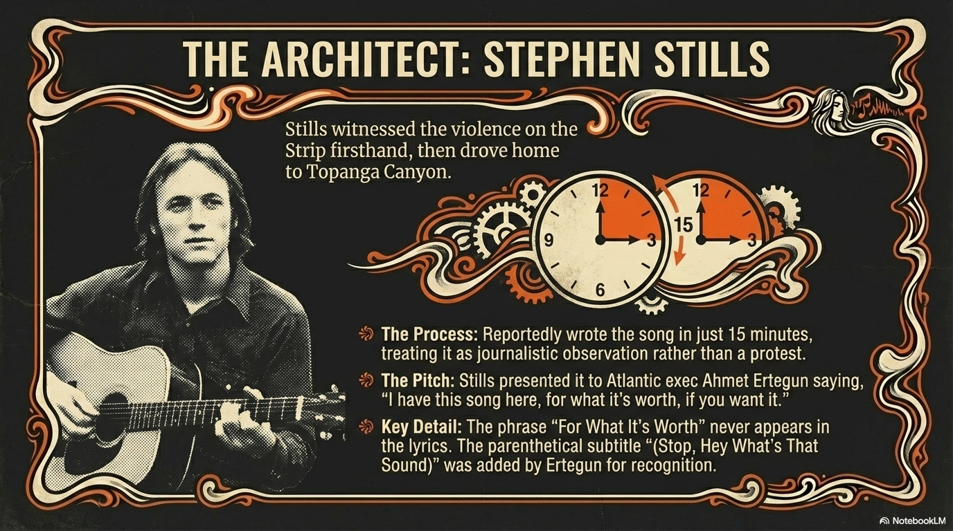 Stephen Stills performing with Buffalo Springfield in 1966