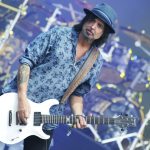 Phil Campbell performing live with Motörhead at Glastonbury Festival 2015.