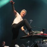 Ray Manzarek keyboard genius of The Doors performing live.