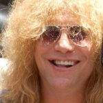 Steven Adler performing drums live