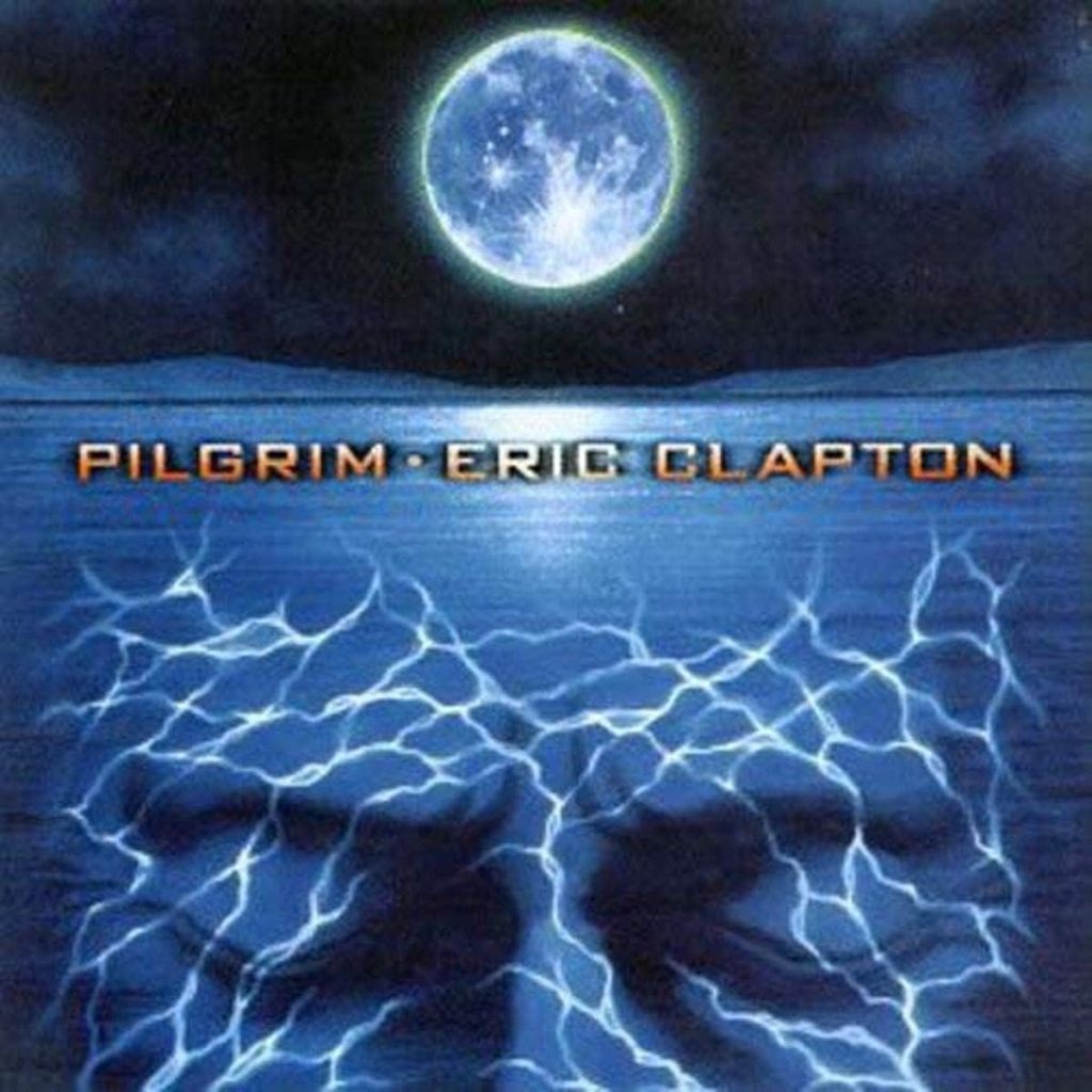 The Eric Clapton Pilgrim Album cover art featuring a stylized character design.
