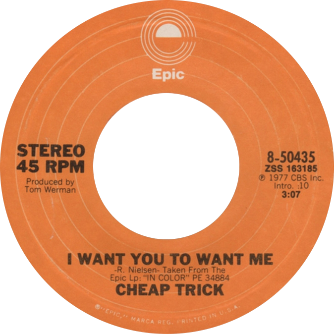 Cheap Trick I Want You to Want Me single cover