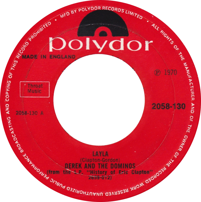 Derek and the Dominos Layla UK single cover