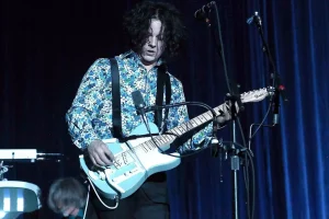 Jack White performing live on his 2026 world tour with electric guitar