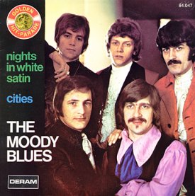 The Moody Blues Nights in White Satin single cover
