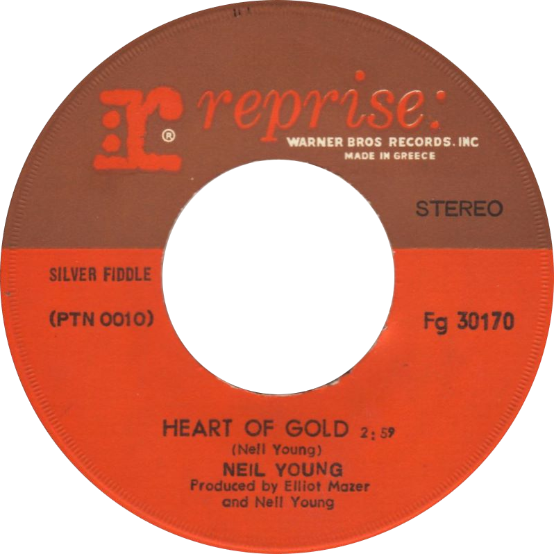 Neil Young Heart of Gold single cover