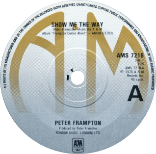 Peter Frampton Show Me the Way single cover 1976