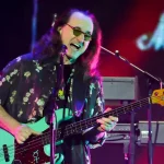 Geddy Lee performing live on bass with Rush