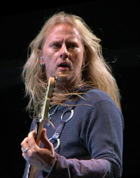 Jerry Cantrell performing live on stage with his signature G&L guitar