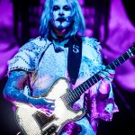 John 5 playing guitar live on stage, lead guitarist of Mötley Crüe