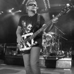 Michael Anthony Van Halen bassist playing Jack Daniels bass guitar live