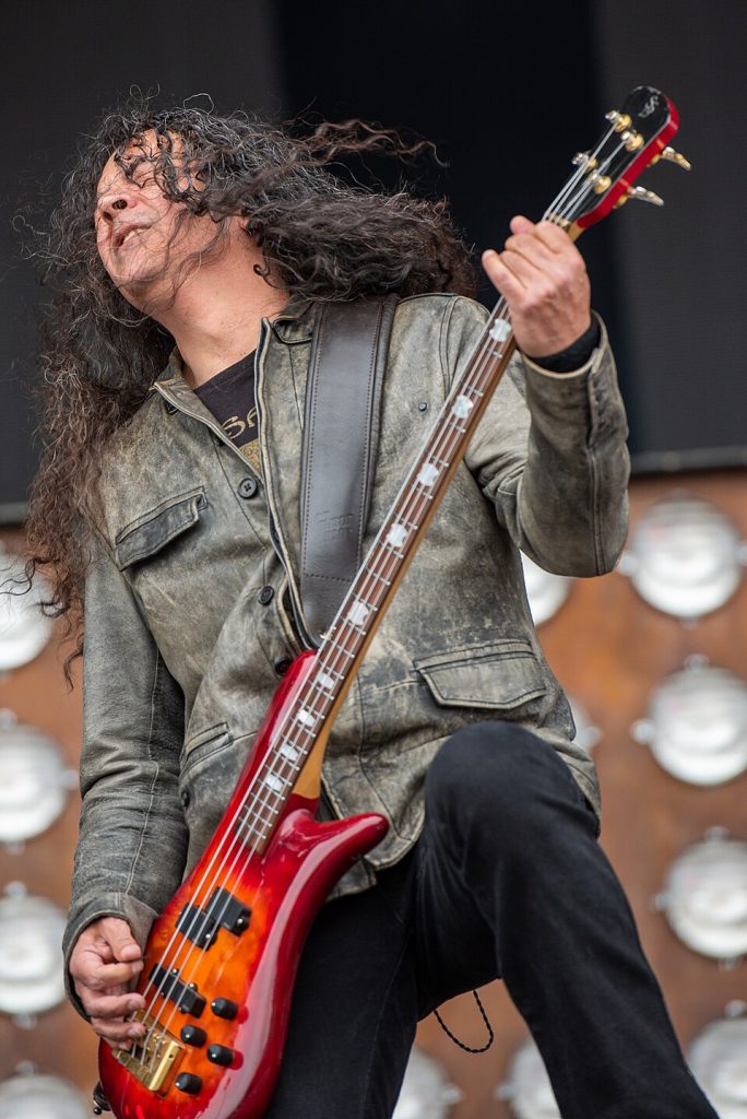 Mike Inez performing live on bass guitar with Alice in Chains