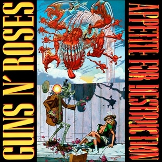 Sweet Child O Mine album cover from Appetite for Destruction by Guns N Roses (1987)