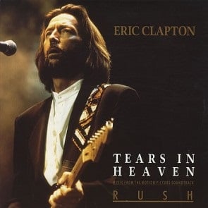 Tears in Heaven associated album artwork featuring Eric Clapton in a soft, contemplative portrait style.