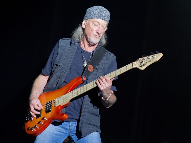 Roger Glover Deep Purple bassist performing live