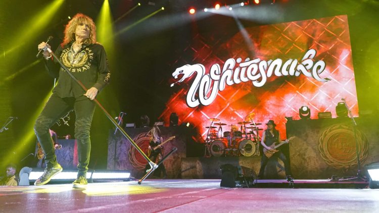 Members of Whitesnake performing live at Newcastle Utilita Arena