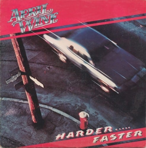 Harder Faster April Wine album cover, three-guitar era