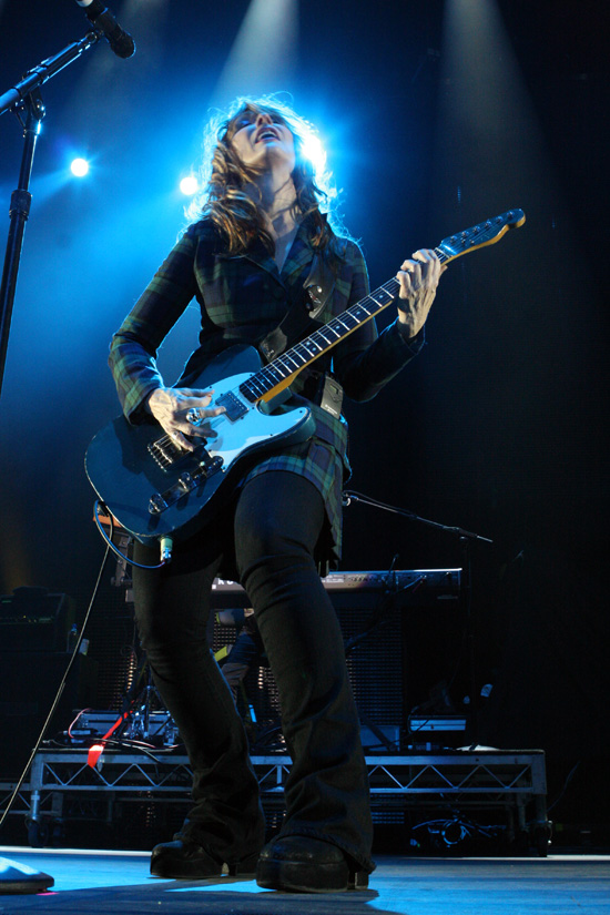 Heart Royal Flush Tour guitarist Nancy Wilson performing live