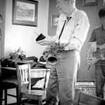 Nik Turner performing live, Hawkwind saxophonist and flutist