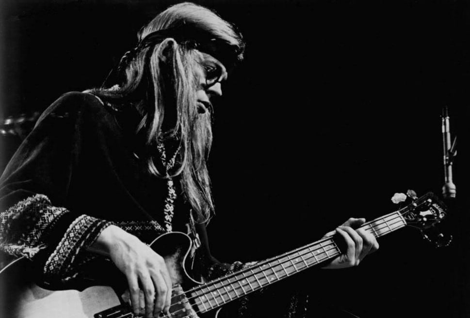 Jack Casady Jefferson Airplane bassist performing in 1972