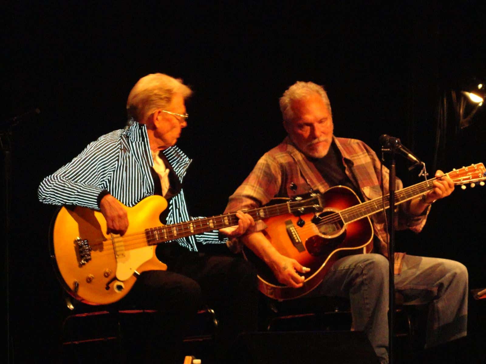 Hot Tuna band acoustic duo Jack Casady and Jorma Kaukonen on stage