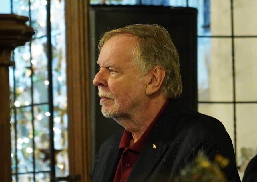 Rick Wakeman performing at a benefit concert in December 2024