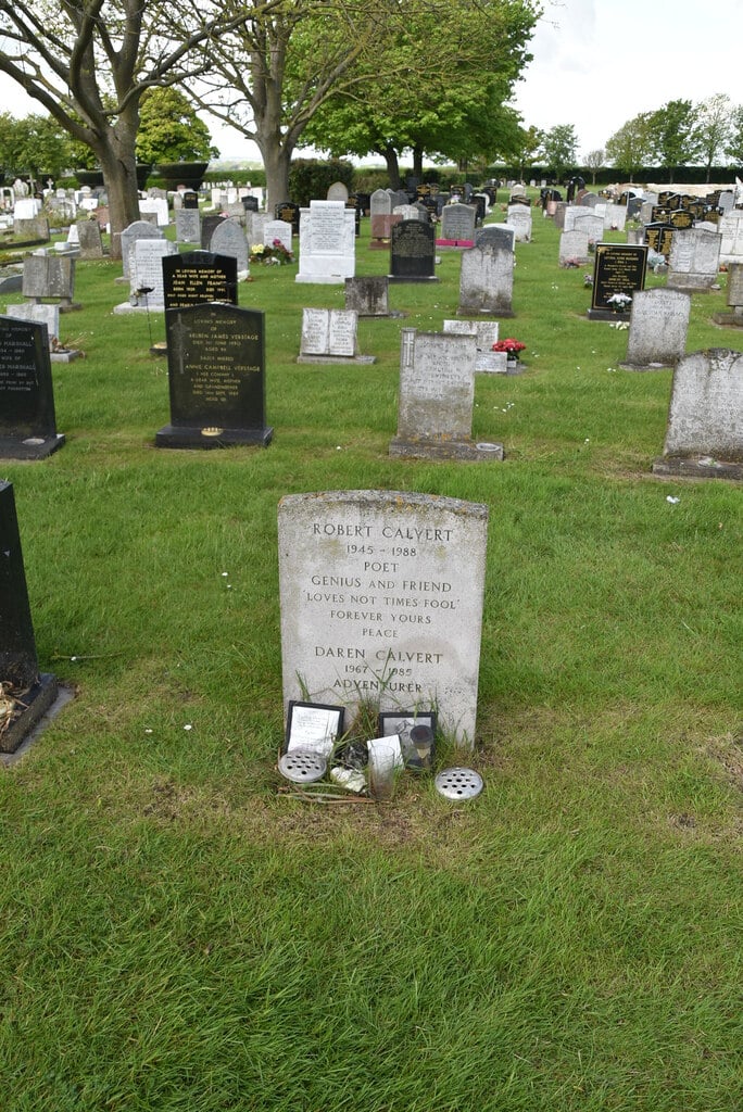 Robert Calvert grave marker at Minster Cemetery